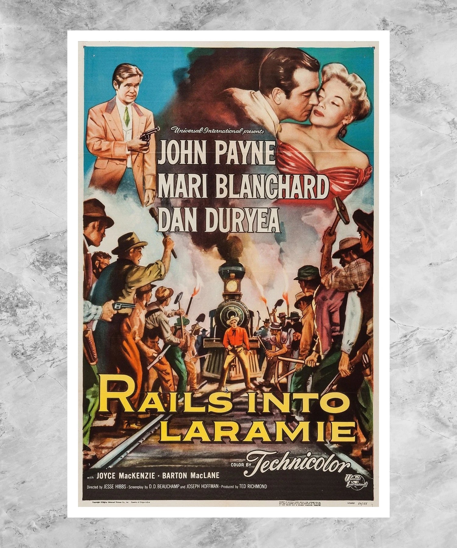 Rails Into Laramie Poster